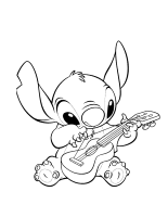A coloring page of lilo and stitch